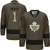 Glued Toronto Maple Leafs #1 Johnny Bower Green Salute to Service NHL Jersey,baseball caps,new era cap wholesale,wholesale hats